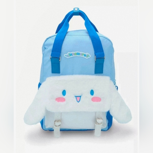 Bioworld Handbags - Bioworld Cinnamoroll Blue and White Plush Nylon Backpack Nwt